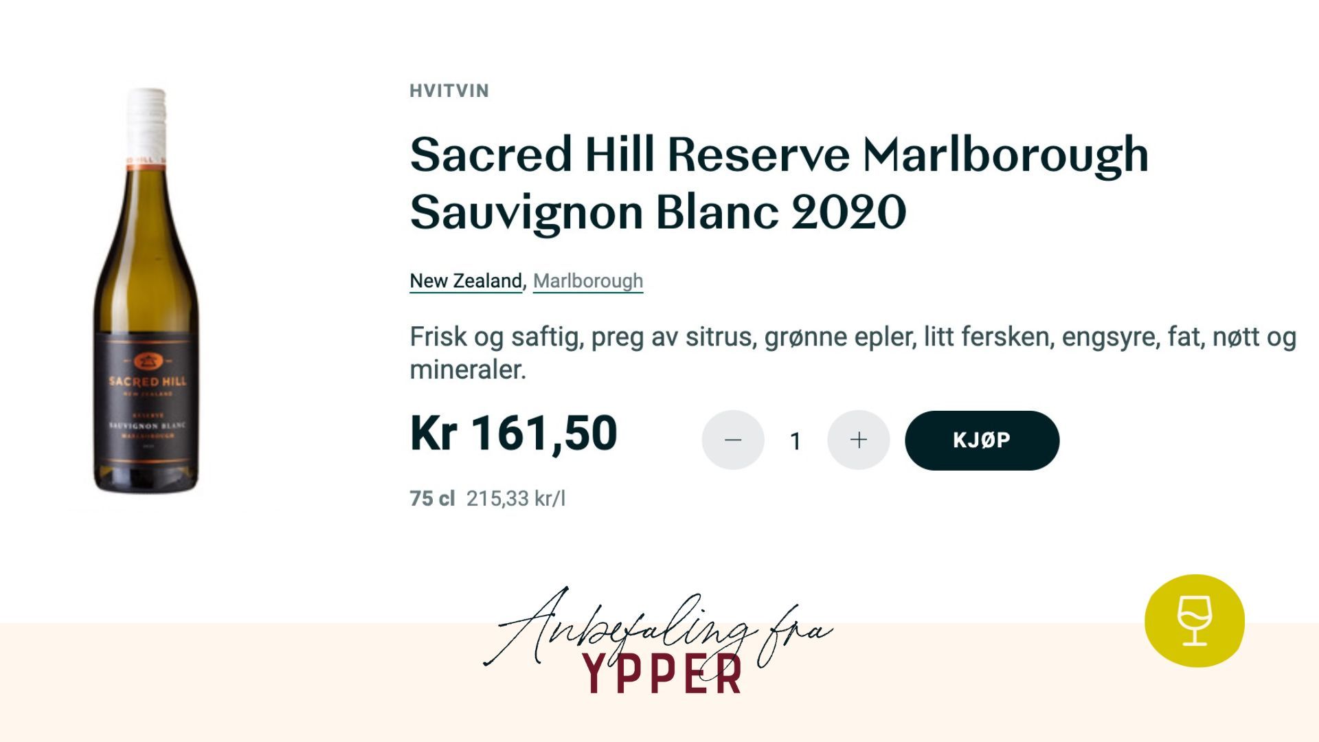 Fruktig og direkte. Sauvignon er en aromatisk druetype som passer perfekt til fersk chevre