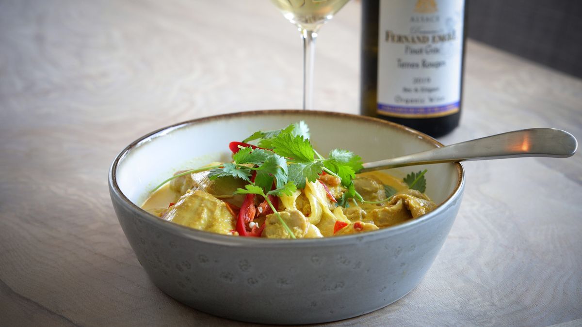 Butterchicken er deilig til vin fra Alsace