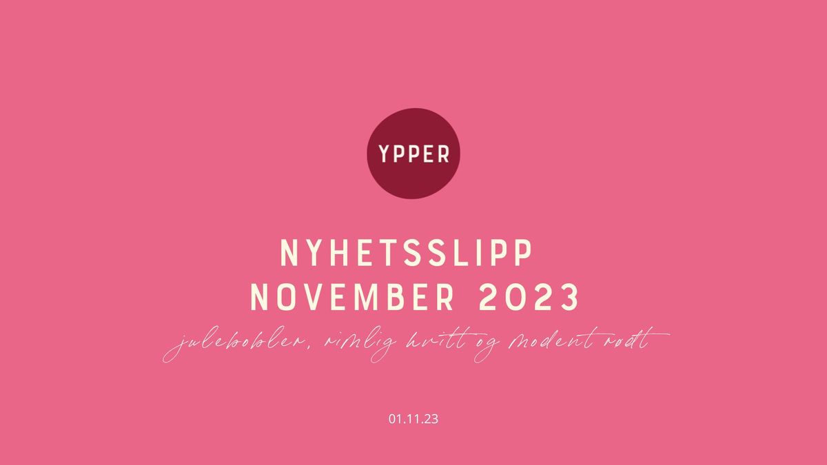 Nyhetsslipp november 2023