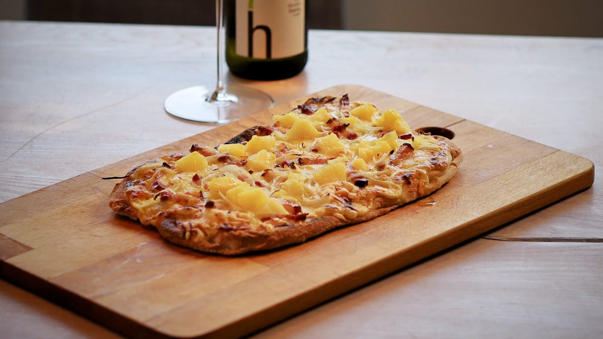 Riesling og hvit pizza