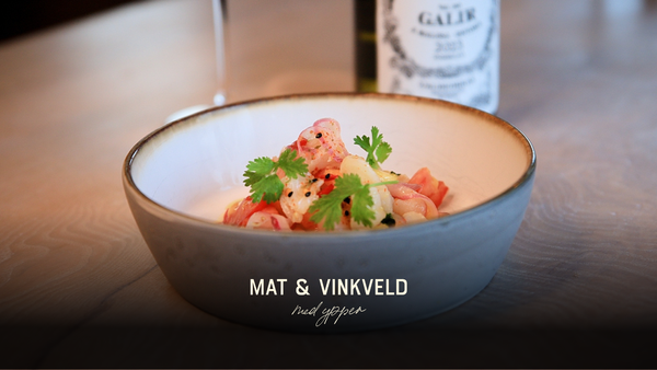 Ceviche av sjømat med Godello fra Spania